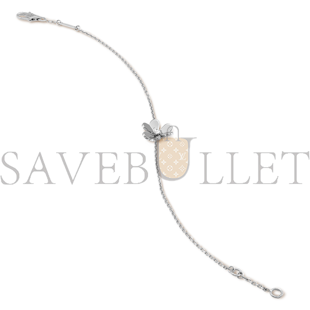 van cleef arpels frivole bracelet, mini model - white gold, Di*m*nd  vcarp0j500